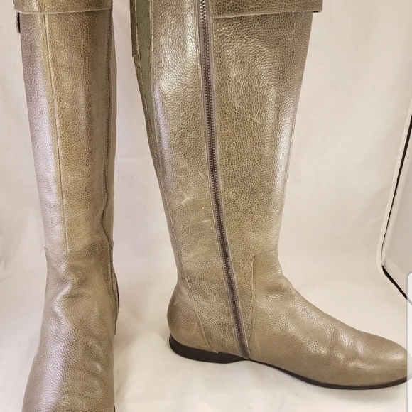 ENZO ANGIOLINI ZAYRA WOMAN BOOTS RIDING TALL EQUESTRIAN GRAY LEATHER SIZE 8.5 M - Picture 6 of 9